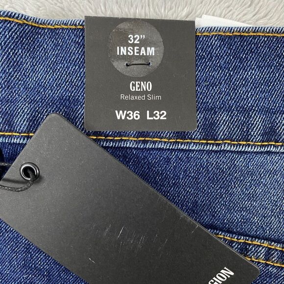 NWT TRUE RELIGION GENO Mens Jeans Relaxed‎ Slim Size W36 L 32 - Picture 5 of 16